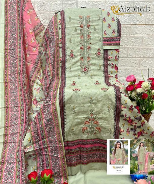 Alzohaib Saira Vol 1 Chiffon Cotton Salwar Suit Catalog 5 Pcs 9 510x609 - Alzohaib Saira Vol 1 Chiffon Cotton Salwar Suit Catalog 5 Pcs