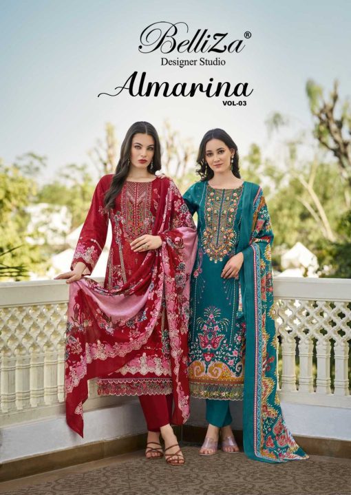 Belliza Almarina Vol 3 Cotton Salwar Suit Catalog 8 Pcs 1 510x719 - Belliza Al’marina Vol 3 Cotton Salwar Suit Catalog 8 Pcs