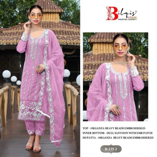 Bilqis B 135 I L Georgette Salwar Suit Catalog 4 Pcs 1 510x510 - Bilqis B 135 I-L Georgette Salwar Suit Catalog 4 Pcs