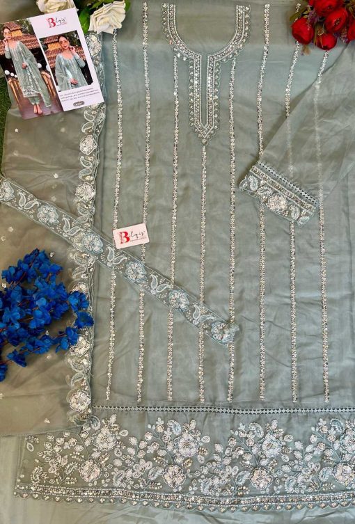 Bilqis B 135 I L Georgette Salwar Suit Catalog 4 Pcs 8 510x753 - Bilqis B 135 I-L Georgette Salwar Suit Catalog 4 Pcs