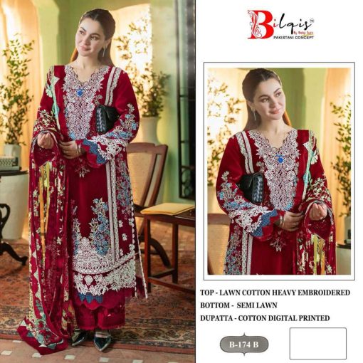 Bilqis B 174 A D Cotton Salwar Suit Catalog 4 Pcs 2 510x510 - Bilqis B 174 A-D Cotton Salwar Suit Catalog 4 Pcs