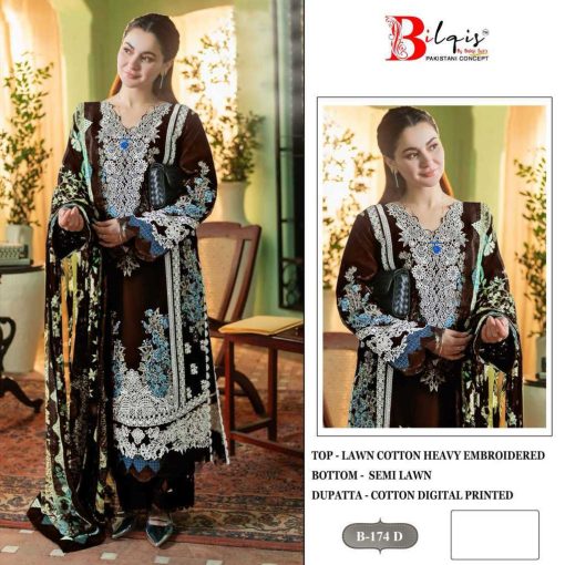 Bilqis B 174 A D Cotton Salwar Suit Catalog 4 Pcs 4 510x510 - Bilqis B 174 A-D Cotton Salwar Suit Catalog 4 Pcs