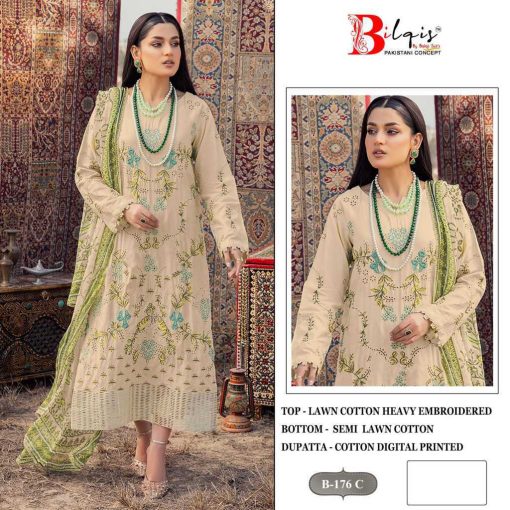 Bilqis B 176 A D Cotton Salwar Suit Catalog 4 Pcs 3 510x510 - Bilqis B 176 A-D Cotton Salwar Suit Catalog 4 Pcs