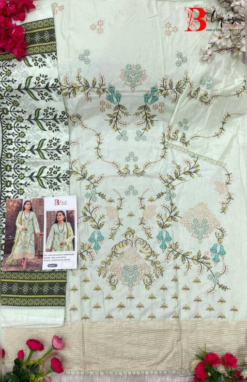 Bilqis B 176 A D Cotton Salwar Suit Catalog 4 Pcs 5 510x789 - Bilqis B 176 A-D Cotton Salwar Suit Catalog 4 Pcs