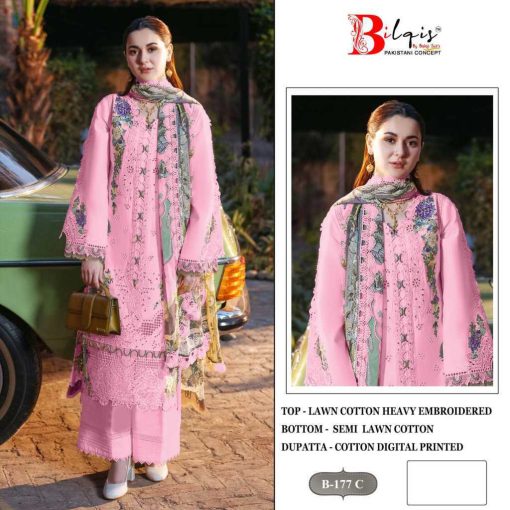 Bilqis B 177 A D Cotton Salwar Suit Catalog 4 Pcs 5 510x510 - Bilqis B 177 A-D Cotton Salwar Suit Catalog 4 Pcs