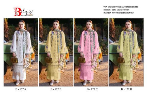 Bilqis B 177 A D Cotton Salwar Suit Catalog 4 Pcs 9 510x340 - Bilqis B 177 A-D Cotton Salwar Suit Catalog 4 Pcs