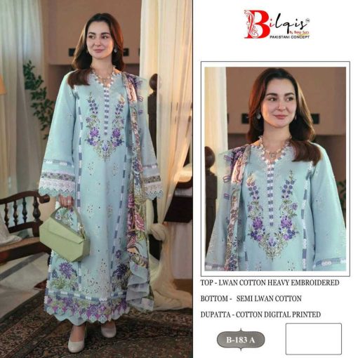 Bilqis B 183 A D Cotton Salwar Suit Catalog 4 Pcs 1 510x510 - Bilqis B 183 A-D Cotton Salwar Suit Catalog 4 Pcs