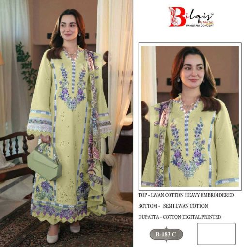 Bilqis B 183 A D Cotton Salwar Suit Catalog 4 Pcs 5 510x510 - Bilqis B 183 A-D Cotton Salwar Suit Catalog 4 Pcs