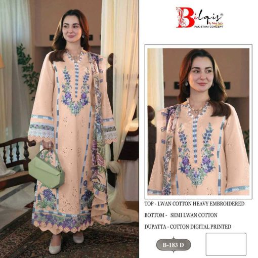 Bilqis B 183 A D Cotton Salwar Suit Catalog 4 Pcs 7 510x510 - Bilqis B 183 A-D Cotton Salwar Suit Catalog 4 Pcs