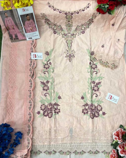 Bilqis B 184 A D Cotton Salwar Suit Catalog 4 Pcs 4 510x640 - Bilqis B 184 A-D Cotton Salwar Suit Catalog 4 Pcs