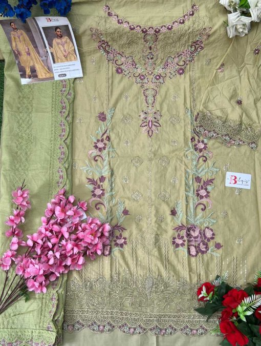 Bilqis B 184 A D Cotton Salwar Suit Catalog 4 Pcs 6 510x675 - Bilqis B 184 A-D Cotton Salwar Suit Catalog 4 Pcs