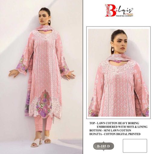 Bilqis B 185 A D Cotton Salwar Suit Catalog 4 Pcs 1 510x510 - Bilqis B 185 A-D Cotton Salwar Suit Catalog 4 Pcs