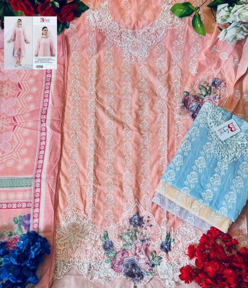 Bilqis B 185 A D Cotton Salwar Suit Catalog 4 Pcs 2 510x591 - Bilqis B 185 A-D Cotton Salwar Suit Catalog 4 Pcs