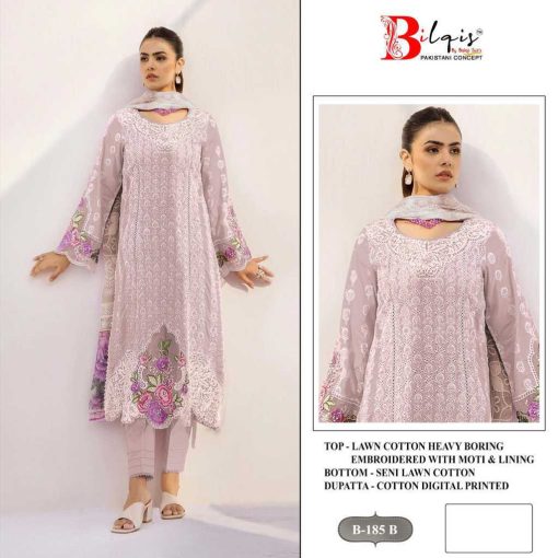 Bilqis B 185 A D Cotton Salwar Suit Catalog 4 Pcs 5 510x510 - Bilqis B 185 A-D Cotton Salwar Suit Catalog 4 Pcs