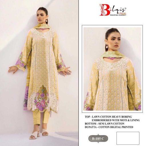 Bilqis B 185 A D Cotton Salwar Suit Catalog 4 Pcs 7 510x510 - Bilqis B 185 A-D Cotton Salwar Suit Catalog 4 Pcs