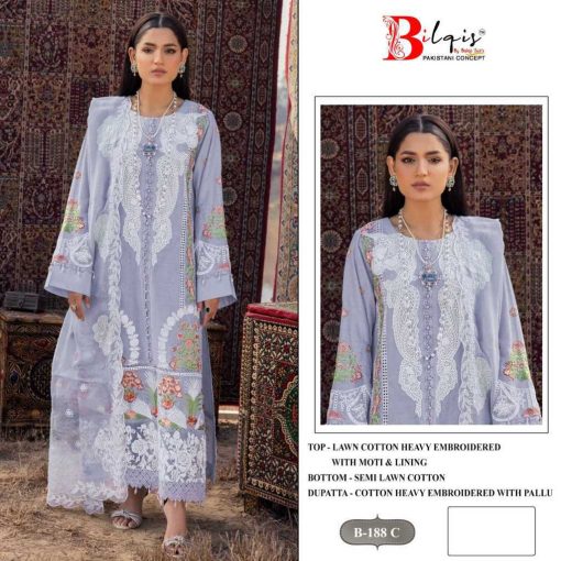 Bilqis B 188 A D Cotton Salwar Suit Catalog 4 Pcs 3 510x510 - Bilqis B 188 A-D Cotton Salwar Suit Catalog 4 Pcs