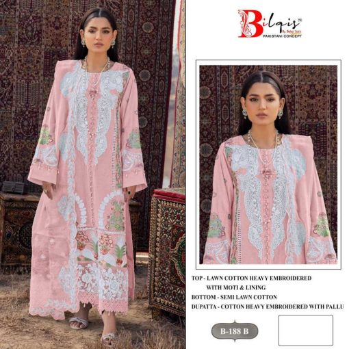 Bilqis B 188 A D Cotton Salwar Suit Catalog 4 Pcs 5 510x510 - Bilqis B 188 A-D Cotton Salwar Suit Catalog 4 Pcs