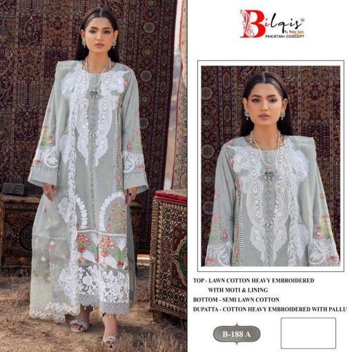 Bilqis B 188 A D Cotton Salwar Suit Catalog 4 Pcs 7 510x510 - Bilqis B 188 A-D Cotton Salwar Suit Catalog 4 Pcs