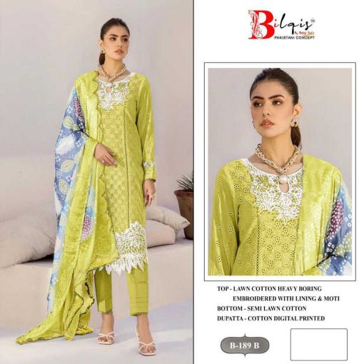 Bilqis B 189 A D Cotton Salwar Suit Catalog 4 Pcs 5 510x510 - Bilqis B 189 A-D Cotton Salwar Suit Catalog 4 Pcs