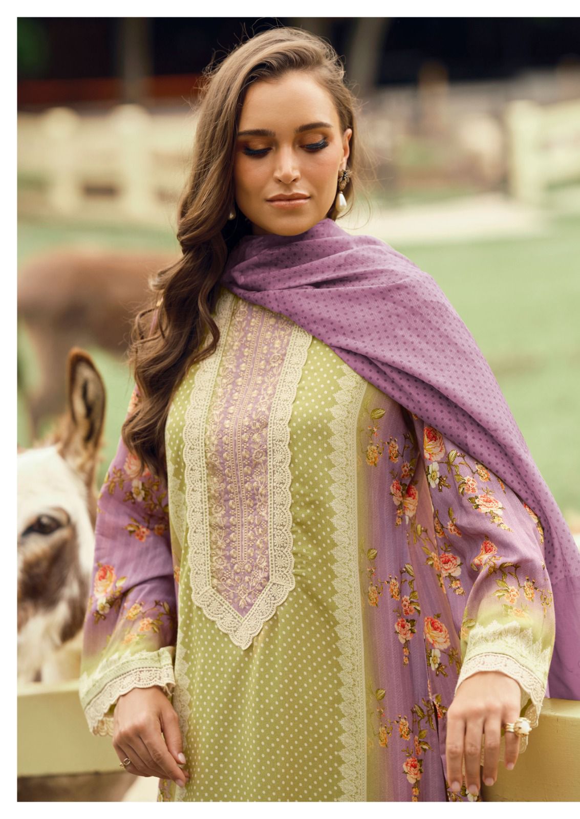 Cross Stitch by The Heritage Shop Cotton Salwar Suit Catalog 6 Pcs (14) Cross Stitch by The Heritage Shop Cotton Salwar Suit Catalog 6 Pcs - Image 15