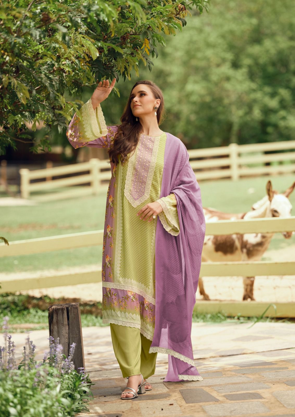 Cross Stitch by The Heritage Shop Cotton Salwar Suit Catalog 6 Pcs (15) Cross Stitch by The Heritage Shop Cotton Salwar Suit Catalog 6 Pcs - Image 16