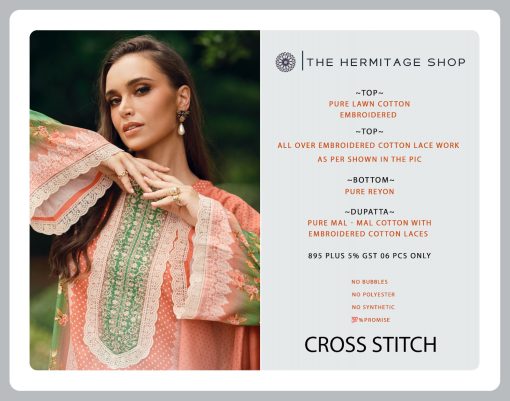 Cross Stitch by The Heritage Shop Cotton Salwar Suit Catalog 6 Pcs 20 510x401 - Cross Stitch by The Heritage Shop Cotton Salwar Suit Catalog 6 Pcs