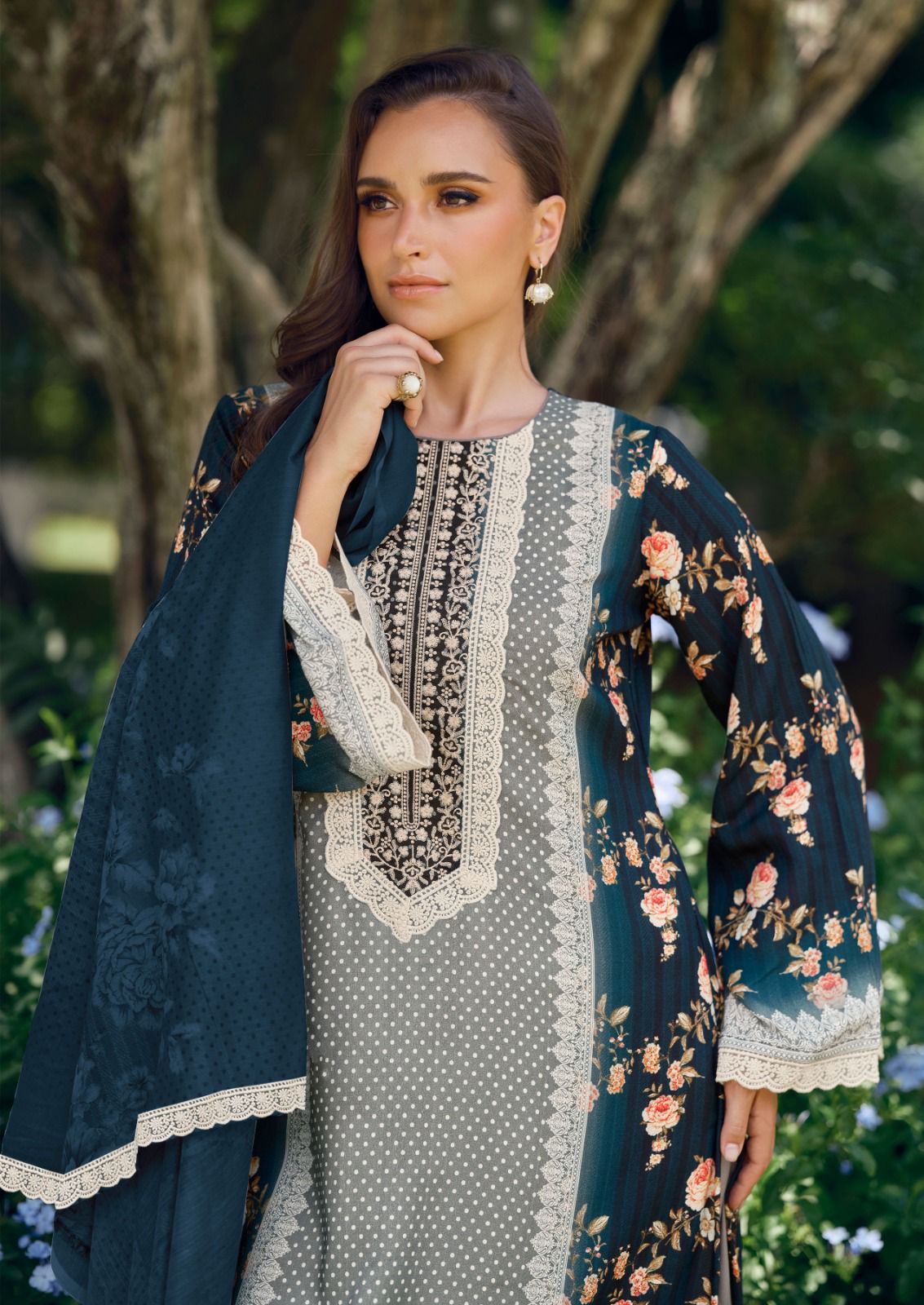 Cross Stitch by The Heritage Shop Cotton Salwar Suit Catalog 6 Pcs (5) Cross Stitch by The Heritage Shop Cotton Salwar Suit Catalog 6 Pcs - Image 6