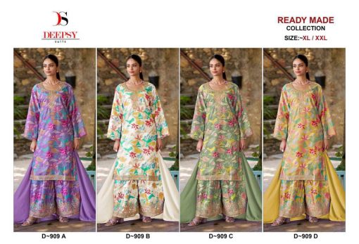 Deepsy DN 909 A D Readymade Chinon Salwar Suit Catalog 4 Pcs 5 510x347 - Deepsy DN 909 A-D Readymade Chinon Salwar Suit Catalog 4 Pcs