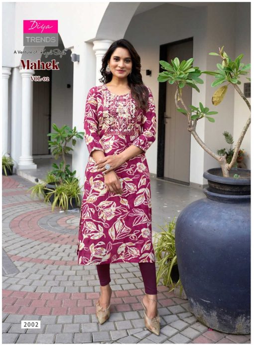 Diya Trends Mahek Vol 2 Rayon Kurti Catalog 8 Pcs 4 510x692 - Diya Trends Mahek Vol 2 Rayon Kurti Catalog 8 Pcs