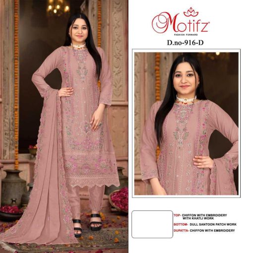 Motifz DN 916 A D Organza Salwar Suit Catalog 4 Pcs 3 510x510 - Motifz DN 916 A-D Organza Salwar Suit Catalog 4 Pcs