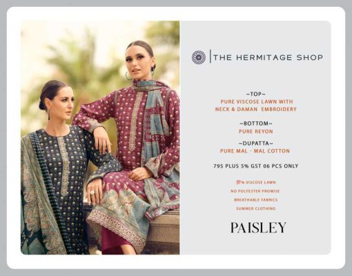 Paisely by The Hermitage Shop Viscose Salwar Suit Catalog 6 Pcs 19 510x400 - Paisely by The Hermitage Shop Viscose Salwar Suit Catalog 6 Pcs