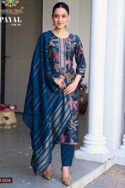 Passion Tree Payal Vol 1 Kurti with Dupatta Bottom Fancy Catalog 8 Pcs