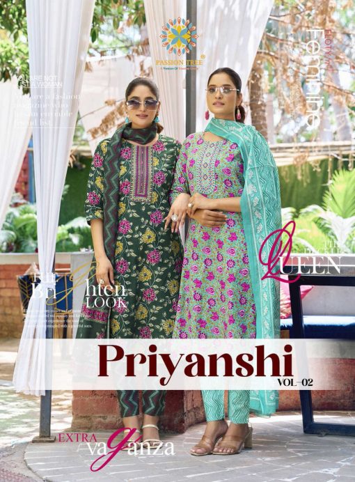 Passion Tree Priyanshi Vol 2 Kurti with Dupatta Bottom Cotton Catalog 8 Pcs 1 510x692 - Passion Tree Priyanshi Vol 2 Kurti with Dupatta Bottom Cotton Catalog 8 Pcs