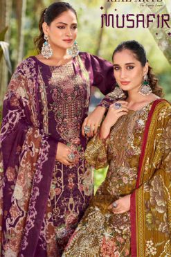 Riaz Arts Musafir Vol 24 by Mumtaz Arts Lawn Salwar Suit Catalog 6 Pcs