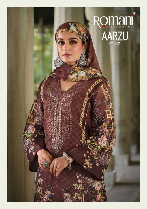 Romani Aarzu Vol 17 Cotton Salwar Suit Catalog 8 Pcs 1 510x725 - Romani Aarzu Vol 17 Cotton Salwar Suit Catalog 8 Pcs