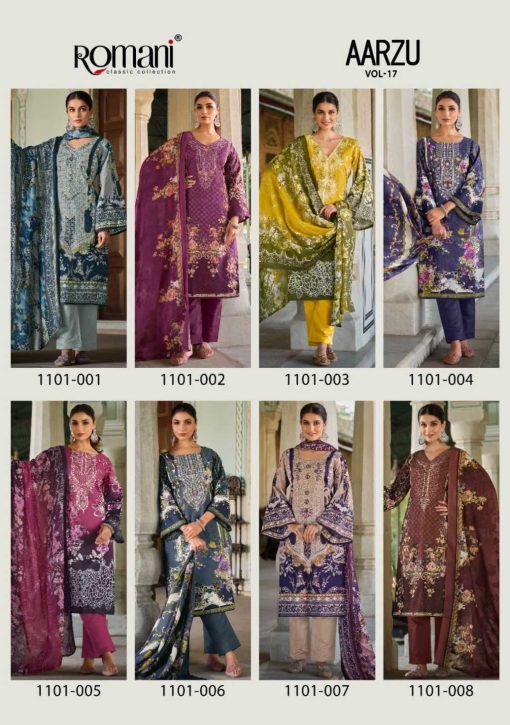 Romani Aarzu Vol 17 Cotton Salwar Suit Catalog 8 Pcs 12 510x725 - Romani Aarzu Vol 17 Cotton Salwar Suit Catalog 8 Pcs