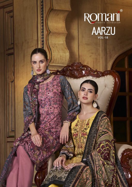 Romani Aarzu Vol 18 Cotton Salwar Suit Catalog 8 Pcs 1 510x725 - Romani Aarzu Vol 18 Cotton Salwar Suit Catalog 8 Pcs