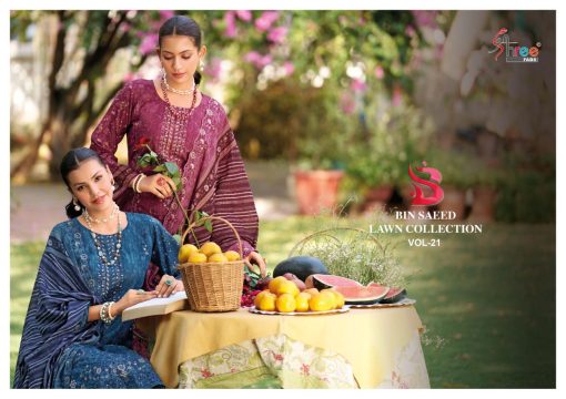 Shree Fabs Bin Saeed Lawn Collection Vol 21 Cotton Salwar Suit Catalog 6 Pcs 2 510x360 - Shree Fabs Bin Saeed Lawn Collection Vol 21 Cotton Salwar Suit Catalog 6 Pcs