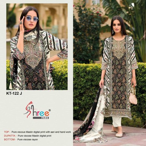 Shree Fabs KT 122 I J Muslin Salwar Suit Catalog 2 Pcs 1 510x510 - Shree Fabs KT 122 I-J Muslin Salwar Suit Catalog 2 Pcs
