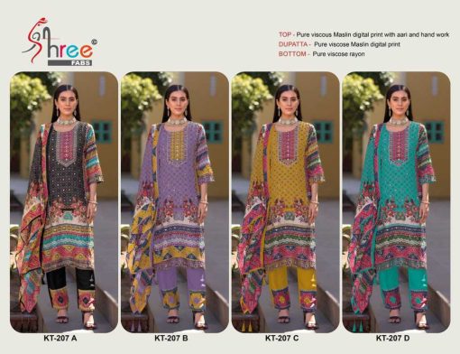Shree Fabs KT 207 Viscose Salwar Suit Catalog 4 Pcs 5 510x392 - Shree Fabs KT 207 Viscose Salwar Suit Catalog 4 Pcs
