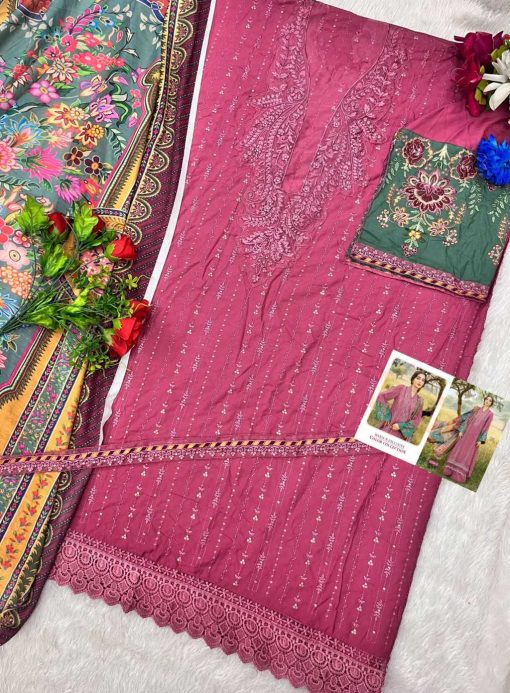 Shree Fabs Maria B Exclusive Color Collection Chiffon Cotton Salwar Suit Catalog 4 Pcs 8 510x693 - Shree Fabs Maria B Exclusive Color Collection Chiffon Cotton Salwar Suit Catalog 4 Pcs