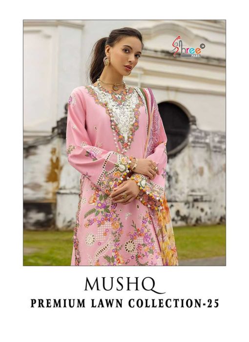 Shree Fabs Mushq Premium Lawn Collection Vol 25 Chiffon Cotton Salwar Suit Catalog 5 Pcs 1 510x702 - Shree Fabs Mushq Premium Lawn Collection Vol 25 Chiffon Cotton Salwar Suit Catalog 5 Pcs