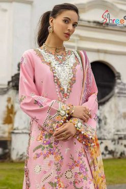 Shree Fabs Mushq Premium Lawn Collection Vol 25 Chiffon Cotton Salwar Suit Catalog 5 Pcs
