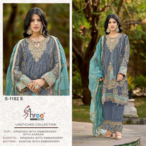 Shree Fabs S 1182 S V Organza Salwar Suit Catalog 4 Pcs 1 510x510 - Shree Fabs S 1182 S-V Organza Salwar Suit Catalog 4 Pcs