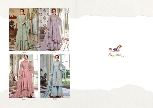 Vamika Riyaaz NX Georgette Kurti with Dupatta Palazzo Catalog 4 Pcs 10 510x359 - Vamika Riyaaz NX Georgette Kurti with Dupatta Palazzo Catalog 4 Pcs
