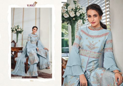Vamika Riyaaz NX Georgette Kurti with Dupatta Palazzo Catalog 4 Pcs 6 510x360 - Vamika Riyaaz NX Georgette Kurti with Dupatta Palazzo Catalog 4 Pcs