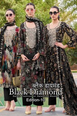 Alok Black Diamond Vol 10 Rayon Salwar Suit Catalog 6 Pcs