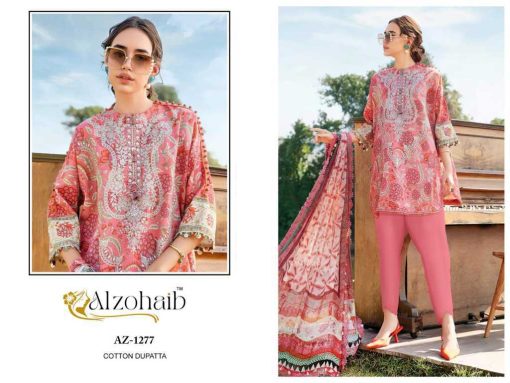 Alzohaib Fatima Chiffon Cotton Salwar Suit Catalog 5 Pcs 2 510x383 - Alzohaib Fatima Chiffon Cotton Salwar Suit Catalog 5 Pcs