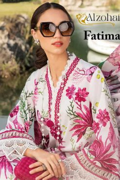 Alzohaib Fatima Chiffon Cotton Salwar Suit Catalog 5 Pcs