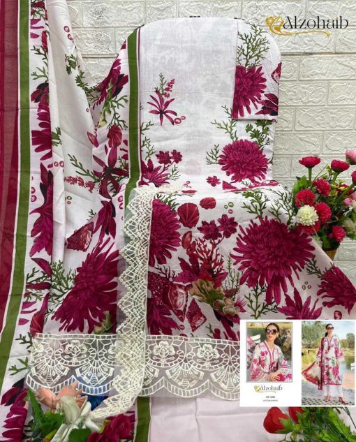 Alzohaib Fatima Chiffon Cotton Salwar Suit Catalog 5 Pcs 9 510x633 - Alzohaib Fatima Chiffon Cotton Salwar Suit Catalog 5 Pcs